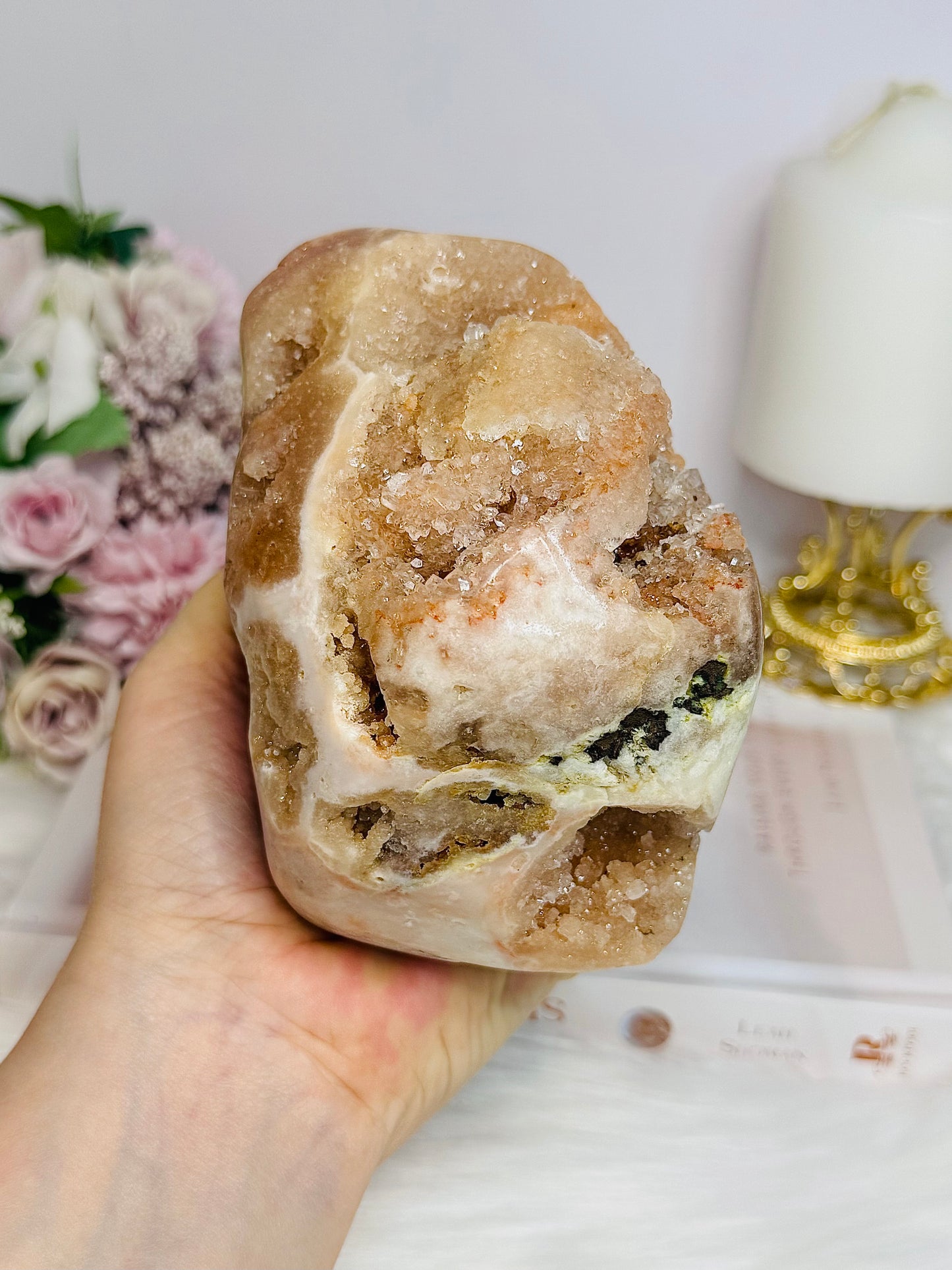Large Pink Amethyst Druzy Freeform 12cm 880g