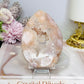 Druzy Flower Agate Flame on Stand 11cm