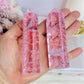 So Pretty!! Pink (dyed) Crackle Quartz Towers 11cm $40 each