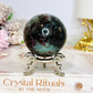 Rare Aquamarine & Pink Tourmaline Sphere on Stand 234g
