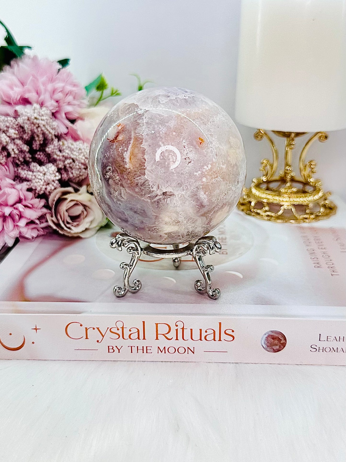 She Is Divine!!! All Class, Gorgeous Large 396gram Druzy Pink Amethyst Sphere From Brazil On Stand An Absolute Stunner