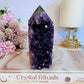 Wow!!! Classy & Fabulous High Grade Deep Purple Druzy Amethyst Cluster Tower 12cm From Brazil