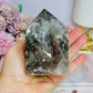 Garden Quartz | Lodolite Chunky Tower with Rainbows 563g