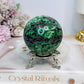 Ruby Zoisite Sphere on Stand 381g