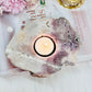 Elegant Pink Amethyst Large Natural Candle Holder 16cm