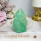 Green Fluorite Carved Flame 8cm