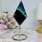 Fluorite Diamond on Stand 15cm