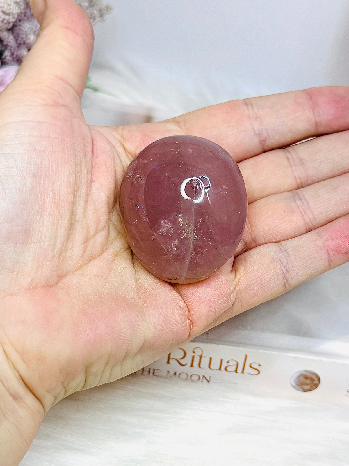 Rose Quartz Palm Stone