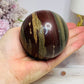 Large Zebra Rock Sphere on Stand 546g