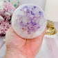 Absolutely Exquisite!!! Large Classy & Fabulous 654gram Druzy Amethyst Quartz Sphere On Stand With Rainbows ~ From Brazil ~ Note: Sphere has been discontinued as there is a slight chip on tip of druzy point