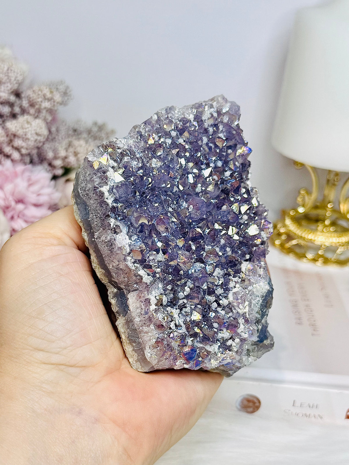Angel Aura Amethyst Cluster 10cm 352g