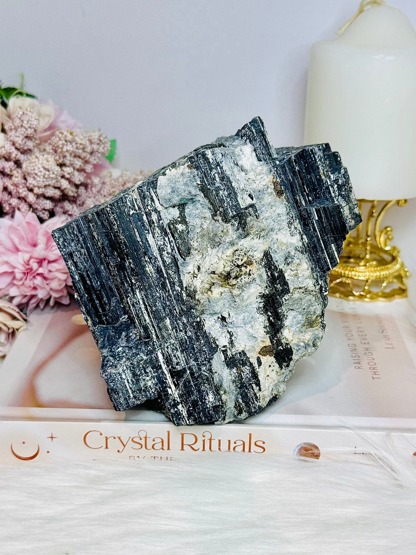 Huge Natural Raw Black Tourmaline In Quartz Specimen 11cm 1.83KG