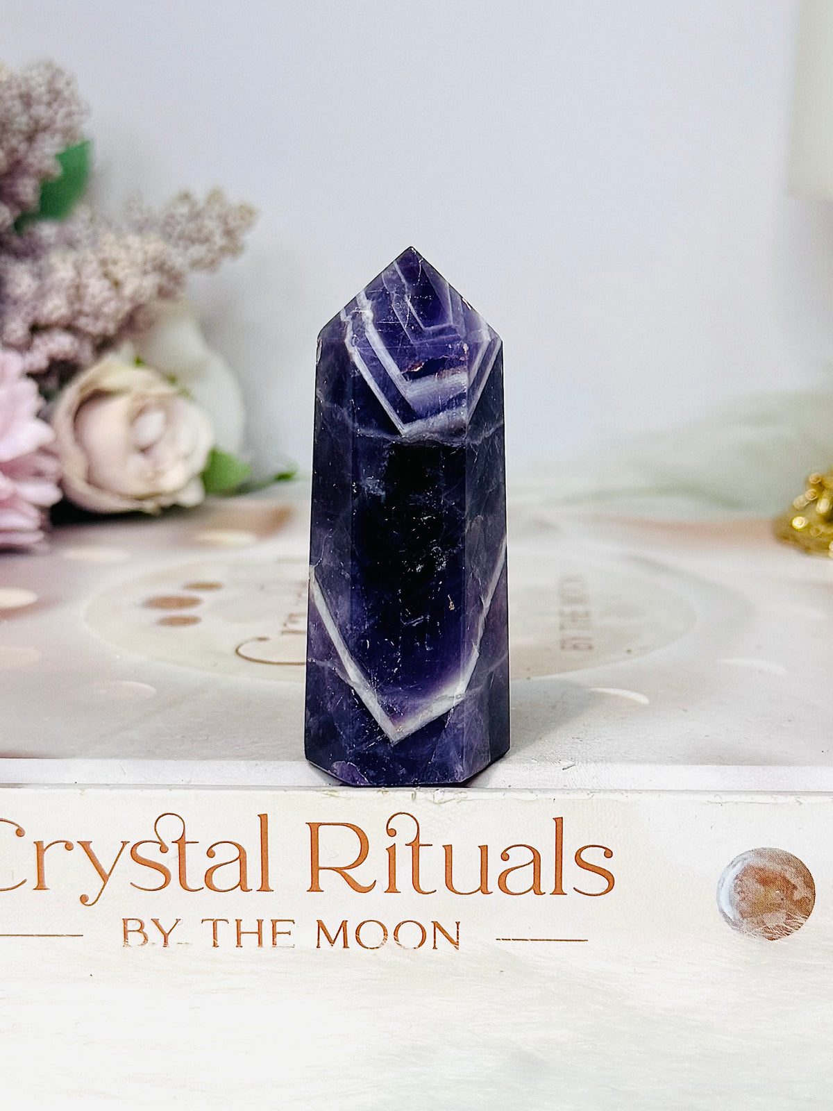 Chevron Amethyst Tower 6cm
