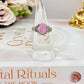 Raw Natural Kunzite Adjustable Silver Ring in Gift Bag