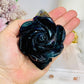 Fluorite Carved Flower On Stand 10cm 277g