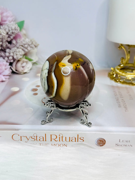 Mookaite Jasper Sphere on Stand 276g
