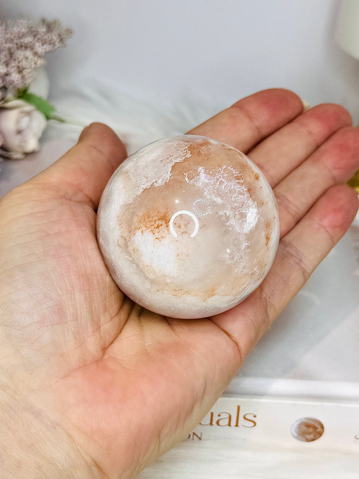 Pink Amethyst Druzy Sphere On Stand 223g