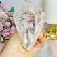 Large High Grade Clear Quartz Polished Freeform with Rainbows 346g