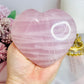 Rose Quartz Chunky Heart On Stand 457g
