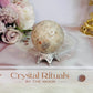 Natural Moonstone with Sunstone Sphere on Stand 126grams