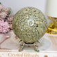 Large Graphic Feldspa Flashy Sphere On Stand 840g