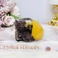 Natural Amethyst Cluster with Orange Calcite Inclusion 149g