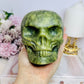 Huge Green Jade Carved Skull 1.25KG