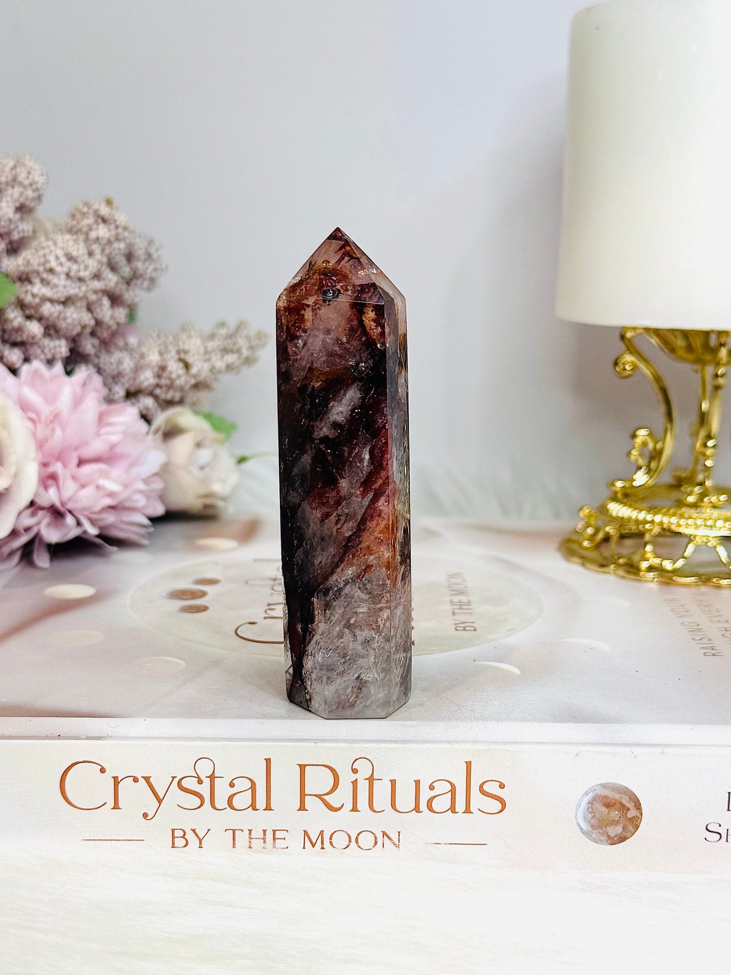 High Grade Fire Quartz Tower 9cm