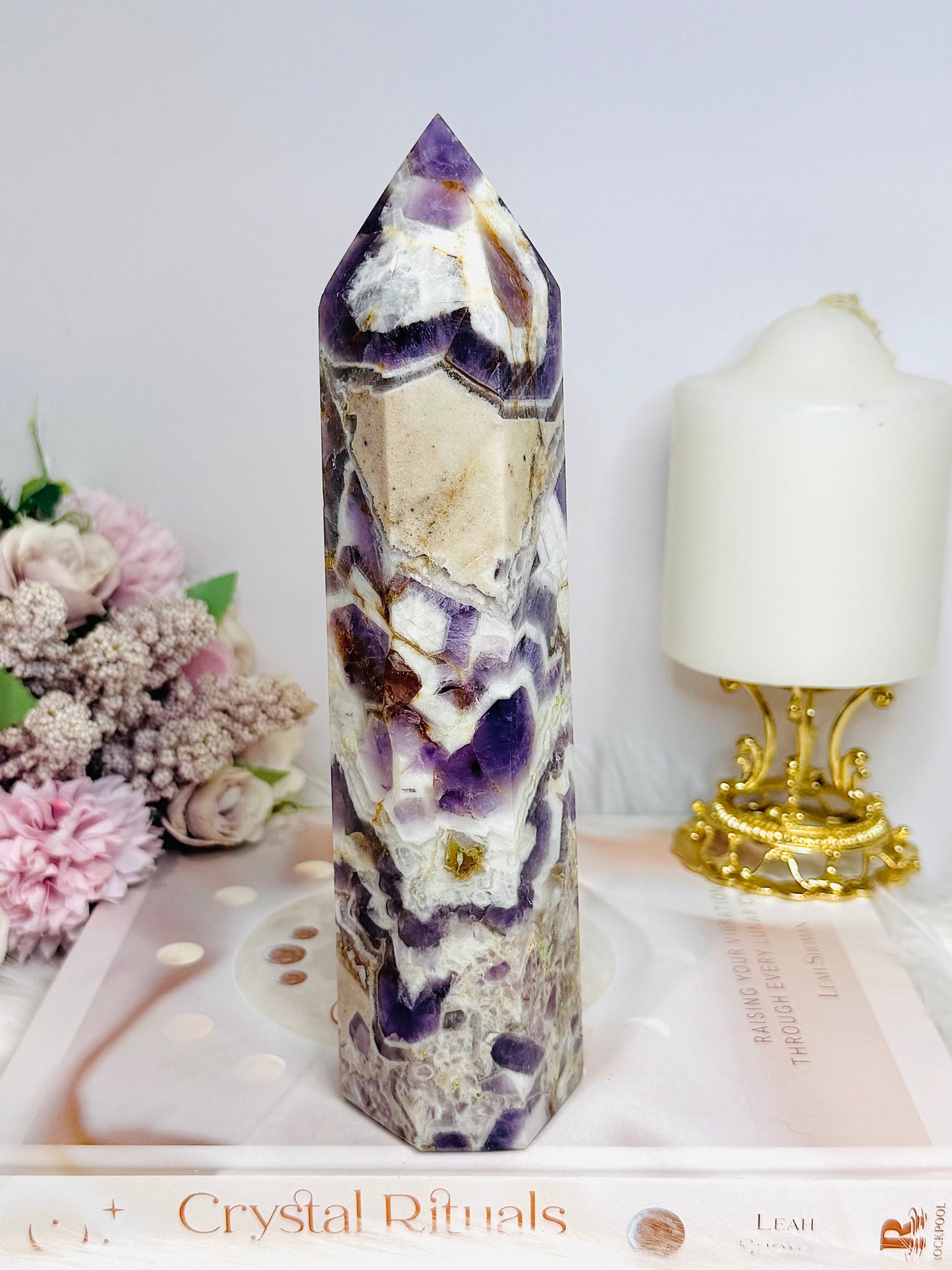 Large Dream | Chevron Amethyst Tower 20.5cm 742g