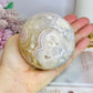 Large Flower Agate Druzy Sphere 646g On Stand