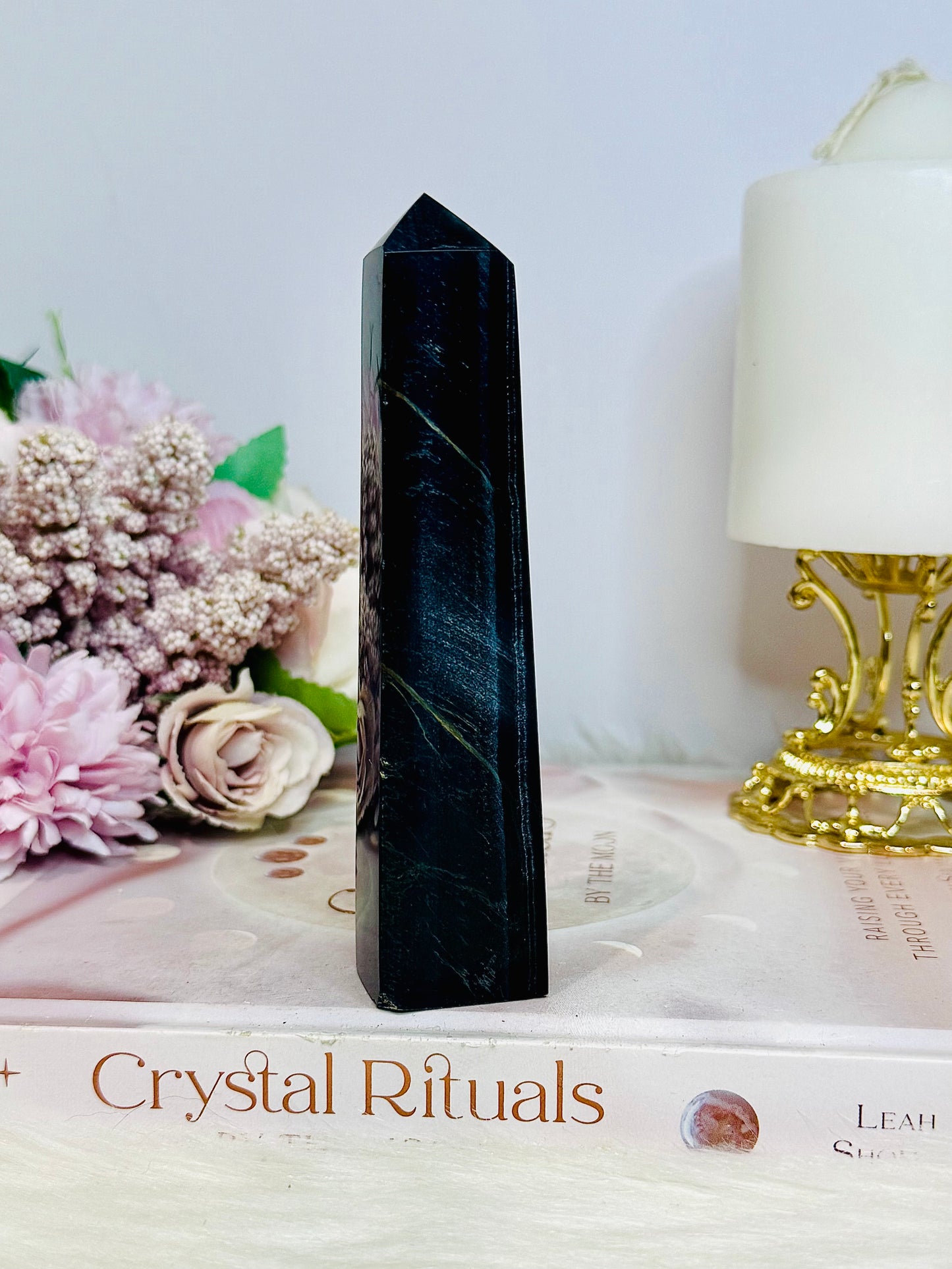 Rare Blue Tigers Eye Tower 12.5cm