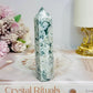 Moss Agate Tower 10.5cm