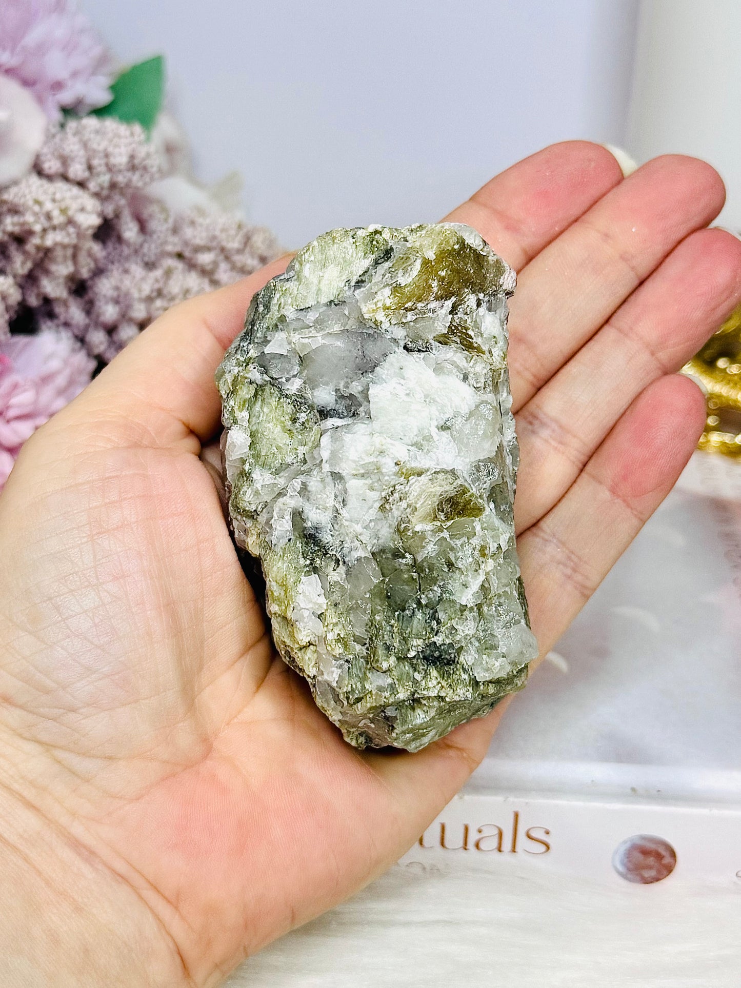 Natural Green Kunzite Specimen 312g