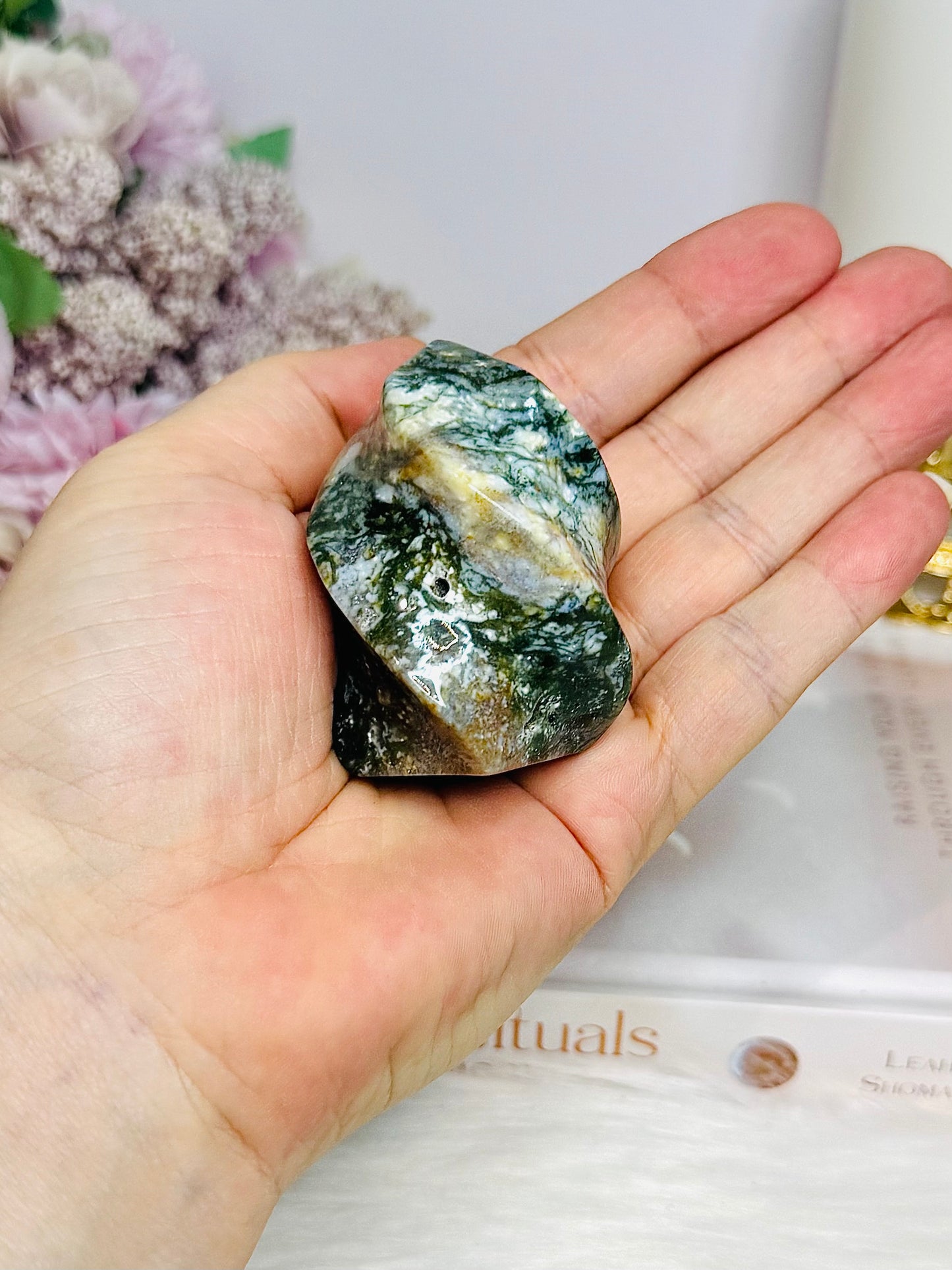 Ocean Jasper Carved Flame 5.5cm