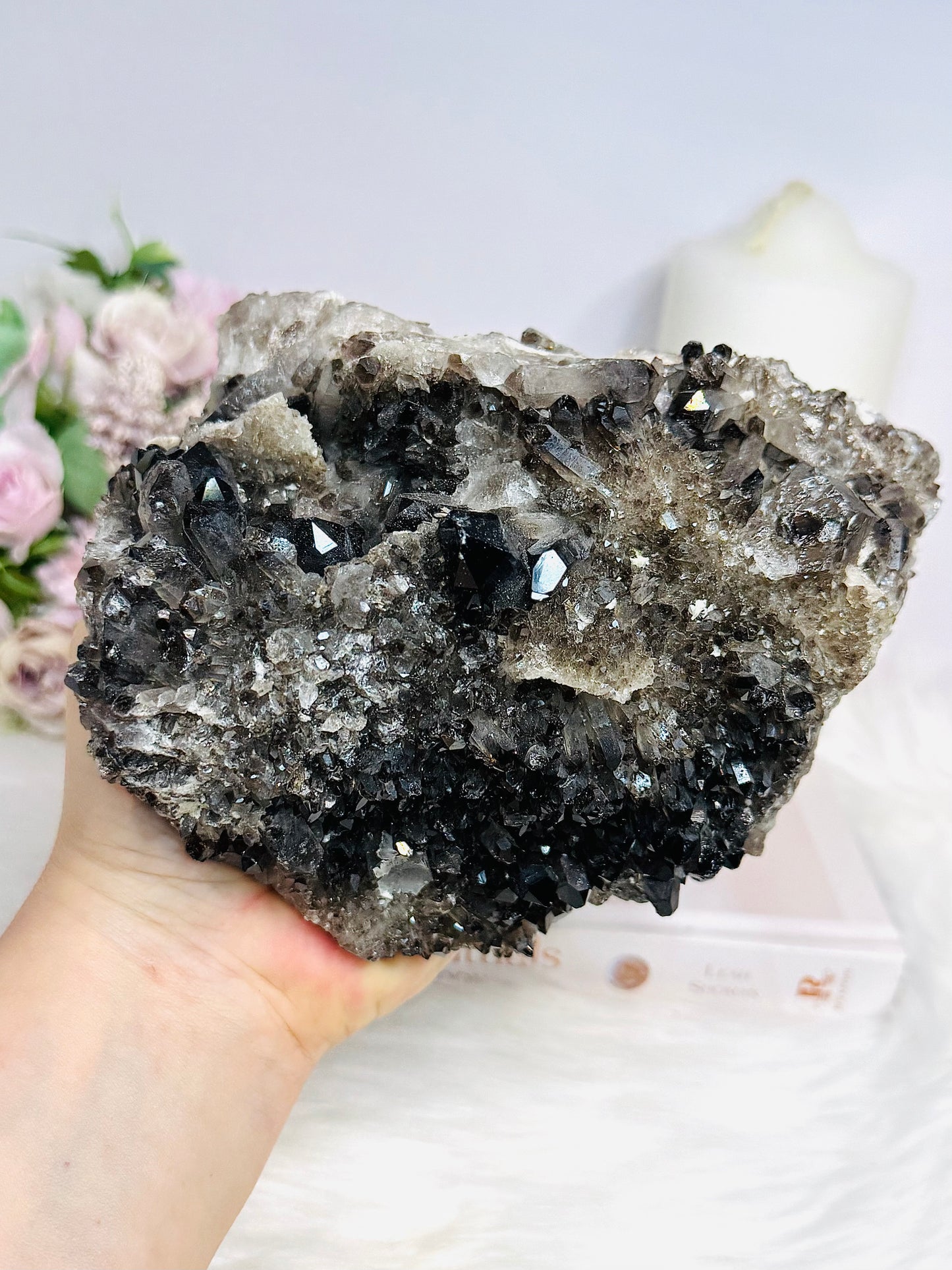 Chunky Large Smokey Quartz Cluster 1.6KG 18cm