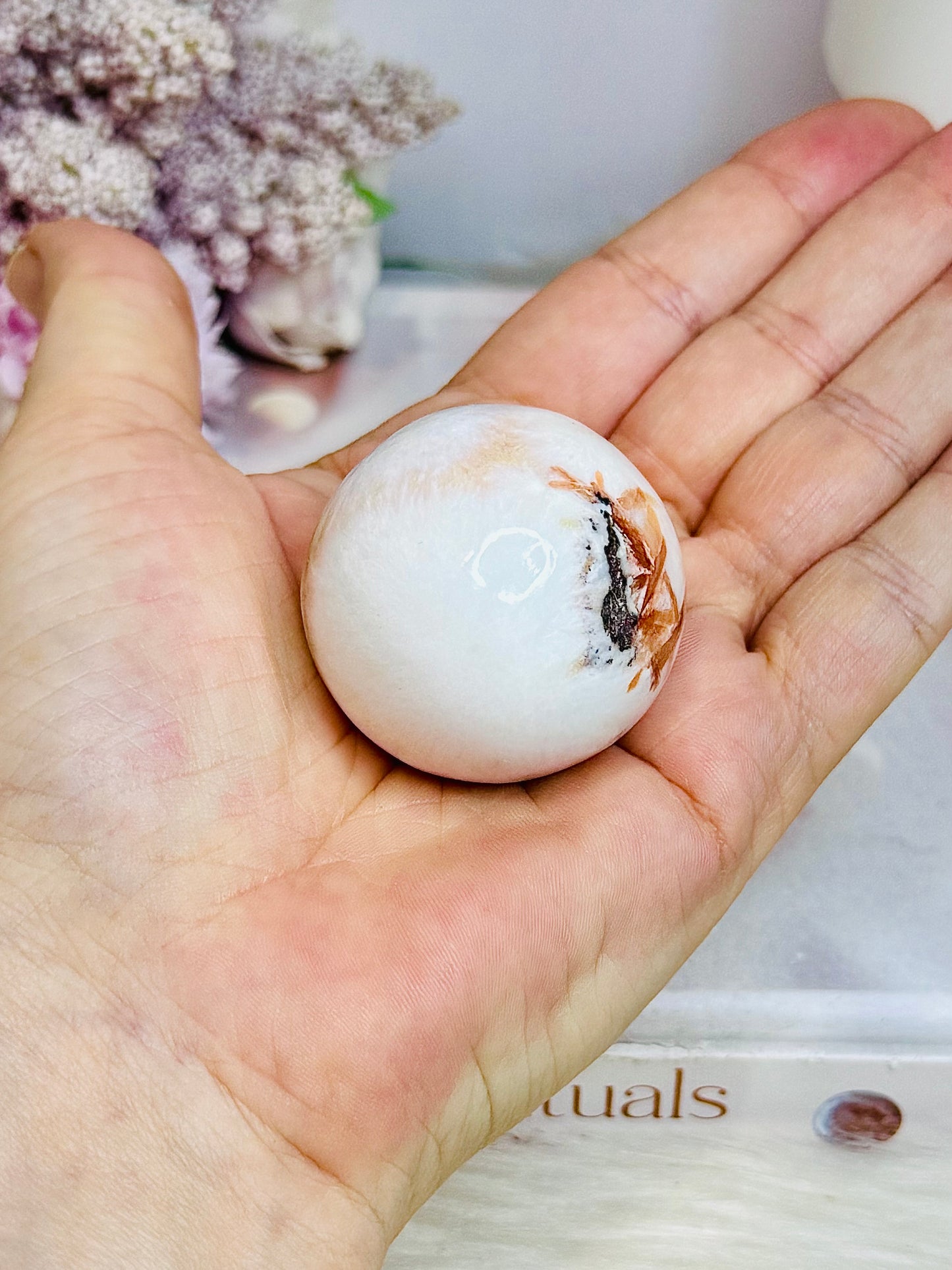 Scolecite Sphere on Stand 4cm