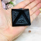 Black Tourmaline Evil Eye Carved Pyramid 5cm