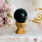 For Protection ~ Black Rainbow Obsidian Sphere on Timber Stand 7cm