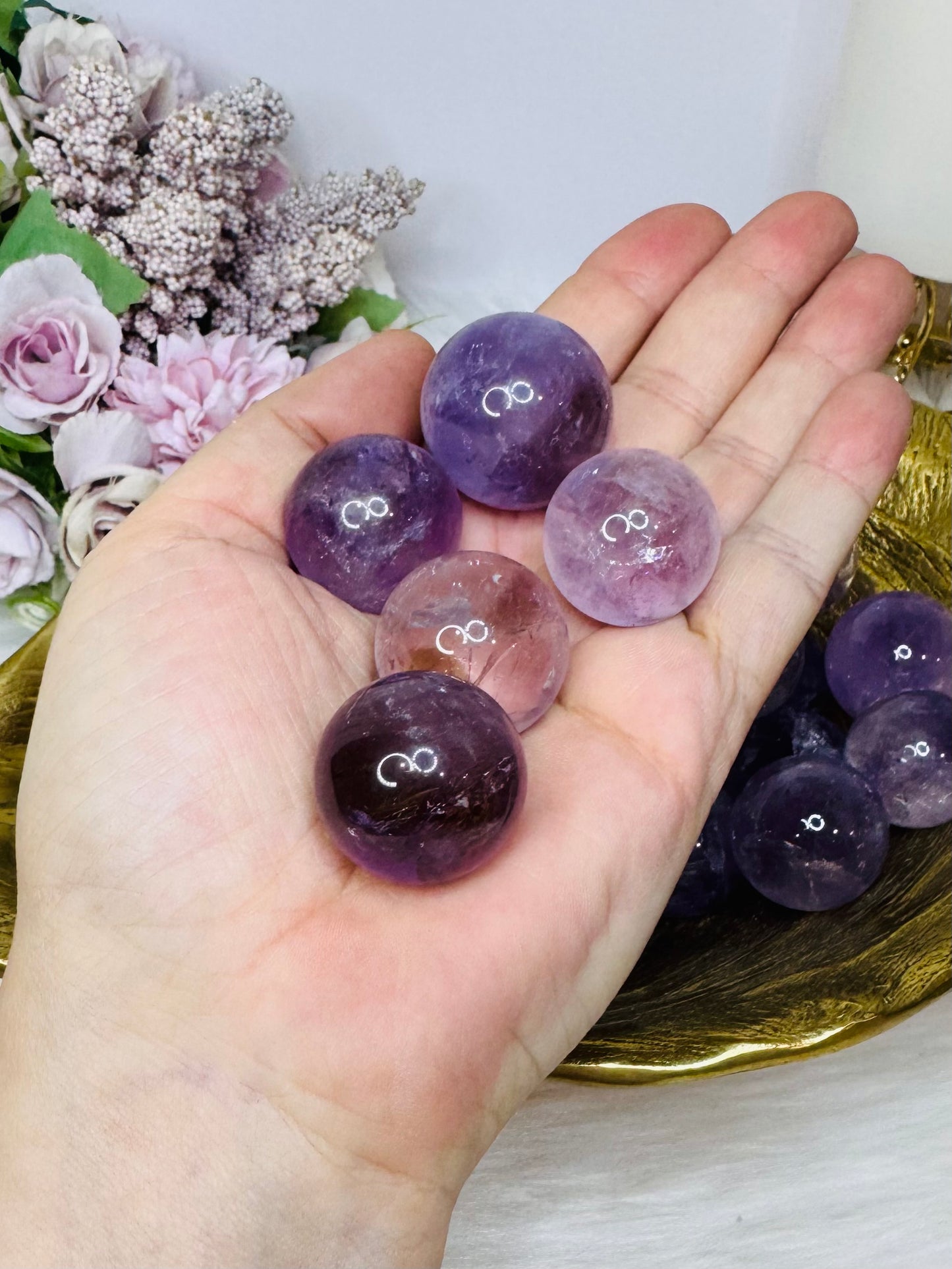 High Grade Small Amethyst Spheres $12 each