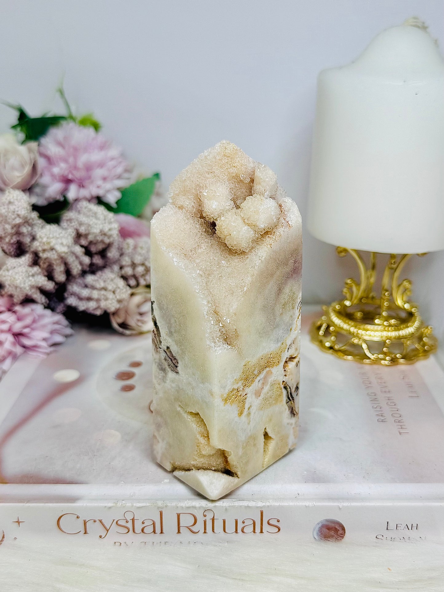 Large Pink Amethyst Druzy Freeform | Tower 12cm 336grams