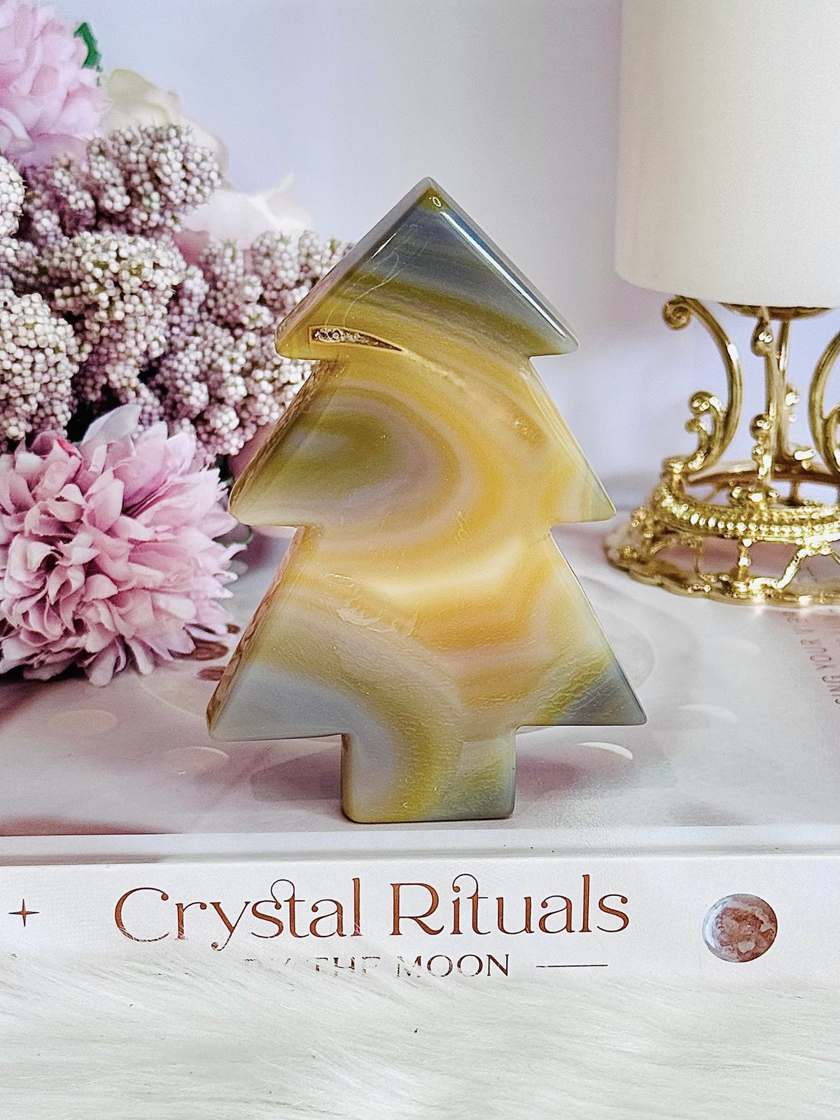 Druzy Agate Christmas Tree 10cm