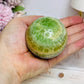 Green Calcite Sphere on Stand 338g