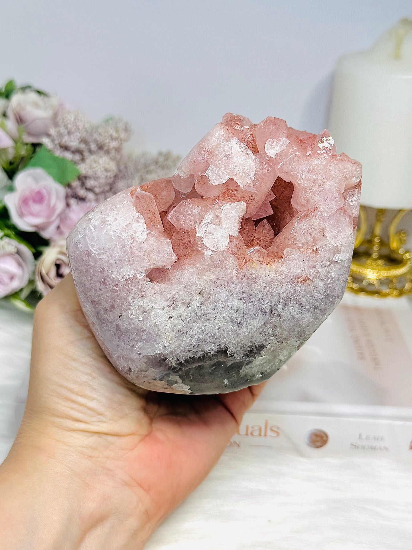 Large Natural Pink Lithium Freeform 11cm 600g