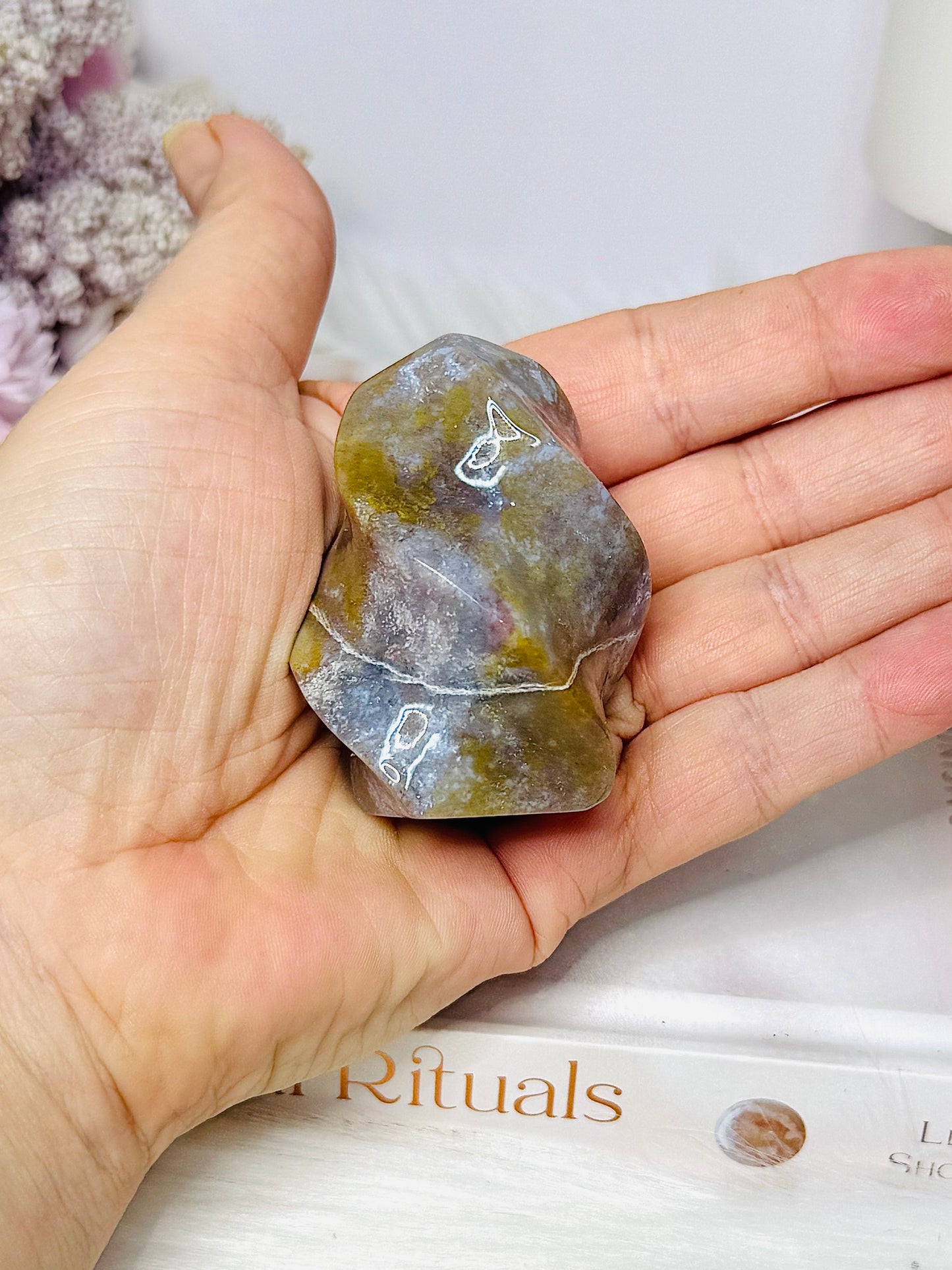 Ocean Jasper Carved Flame 5.5cm