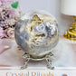 Large Druzy Agate Sphere on Stand 496g