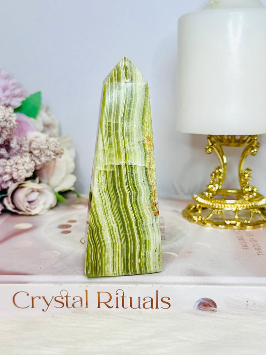Green Onyx Tower | Obelisk 11cm