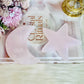 Pink Mangano Calcite UV Reactive Carved Moon & Star Bowl Set