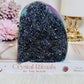 Large Chunky 777gram 11cm Aura Amethyst Base Cut Cluster From Brazil