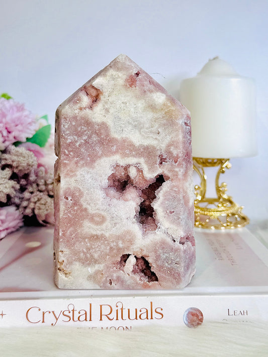 Large Druzy Pink Amethyst Tower 732grams