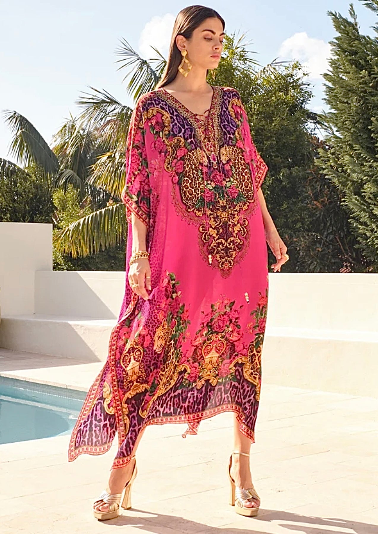 Stunning Czarina Purple Princess Kaftan One Size